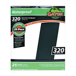 Gator Sanding Sheet 11 in L 9 in W 320 Grit Silicone Carbide Abrasive