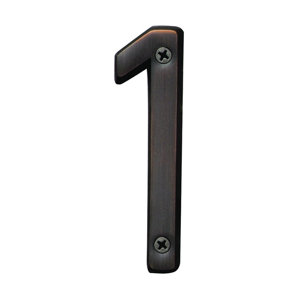 HY-KO Prestige House Number Character: 1 4 in H Character Bronze Character Solid Brass