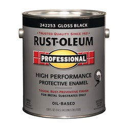 RUST OLEUM PROFESSIONAL Protective Enamel Gloss Black 1 gal Can