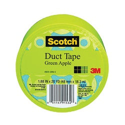 3M Duct Tape 20 yd L 1.88 in W Cloth Backing Green Apple