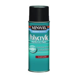 Minwax Polycrylic Protective Finish Paint Gloss Liquid Crystal Clear 11.5 oz Aerosol Can