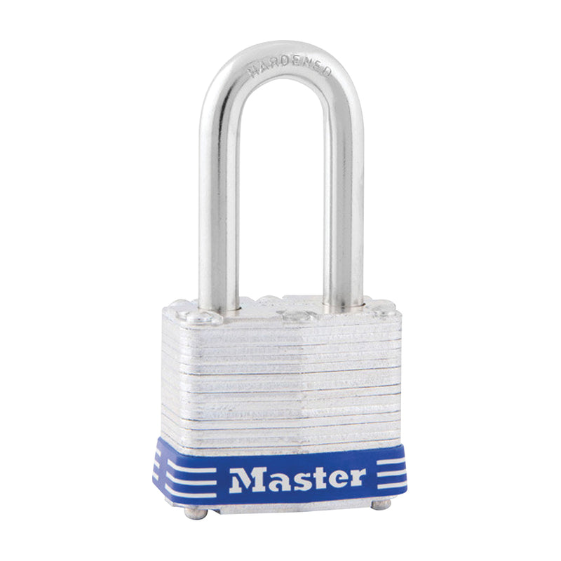 Master Lock Keyed Padlock Different Key 9/32 in Dia Shackle 1-1/2 in H Shackle Steel Shackle Steel Body