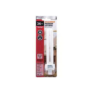 Sylvania Compact Fluorescent Bulb 26 W T4 Lamp G24Q-3 Lamp Base 1710 Lumens 2700 K Color Temp