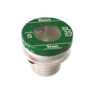 Bussmann Time-Delay Plug Fuse 25 A 125 V 10 kA Interrupt