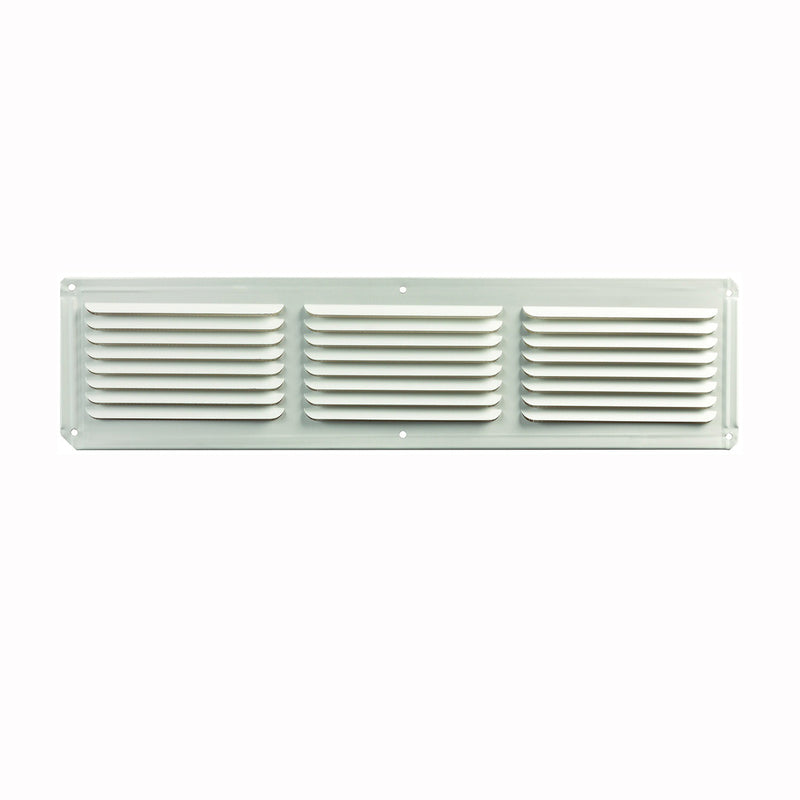 Master Flow Undereave Vent 4 in L 16 in W 26 sq-ft Net Free Ventilating Area Aluminum White