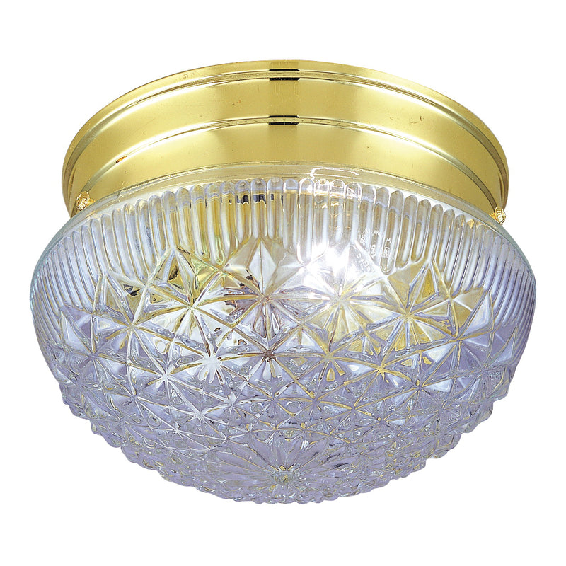 Boston Harbor F13BB01-6858 Single Light Round Ceiling Fixture 60 W CFL Lamp Polished Brass