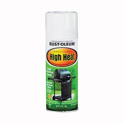 RUST OLEUM High Heat Spray Paint Satin White 12 oz Aerosol Can
