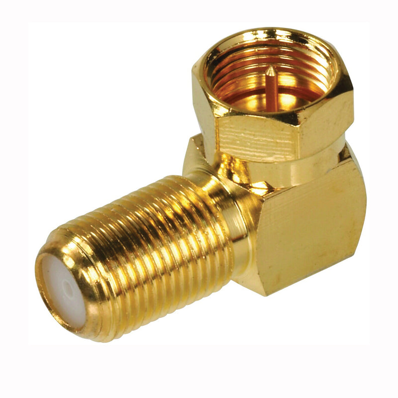 Zenith Coaxial Connector F Connector 90 deg Orientation Gold