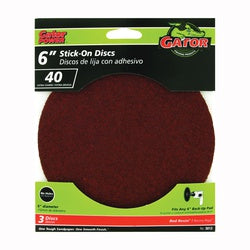 Gator Sanding Disc 6 in Dia 40 Grit Extra Coarse Aluminum Oxide Abrasive