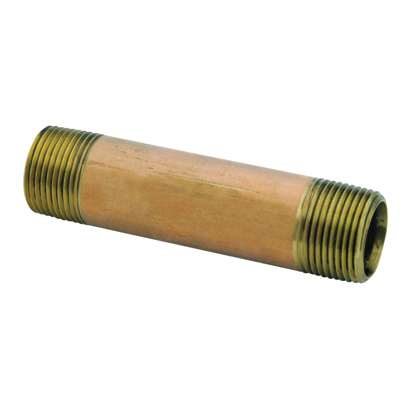 Anderson Metals Pipe Nipple 1/2 in NPT Brass 900 psi Pressure 2 in L