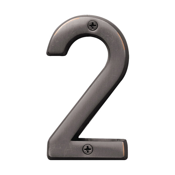 HY-KO Prestige House Number Character: 2 4 in H Character Bronze Character Solid Brass