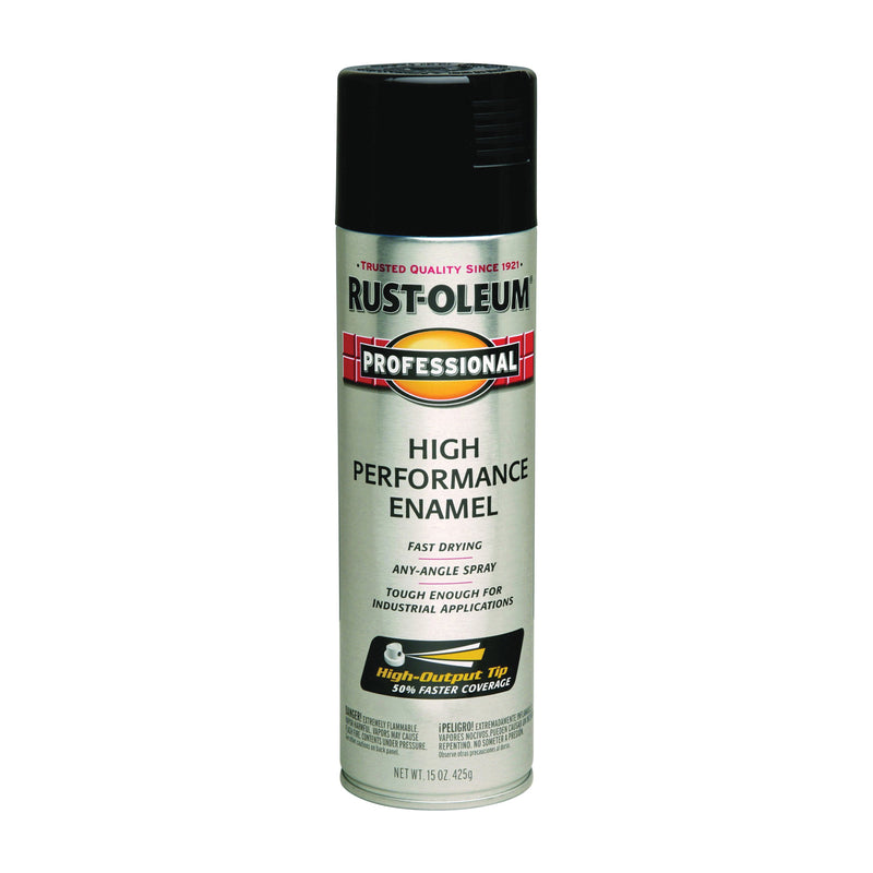 RUST-OLEUM High Performance Enamel Spray Paint Gloss Black 15 oz Aerosol Can