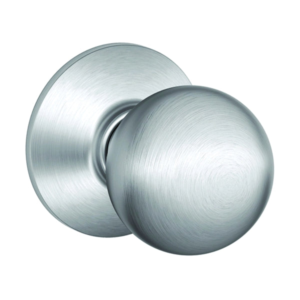 Schlage Orbit Passage Knob Brass Satin Chrome