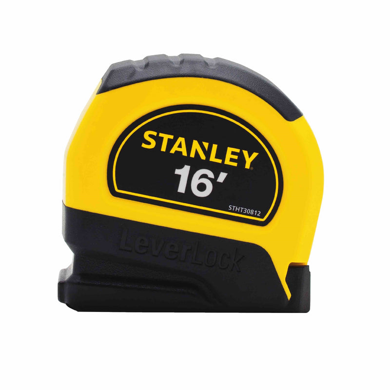 STANLEY Measuring Tape 16 ft L Blade 3/4 in W Blade Steel Blade ABS Case Black/Yellow Case