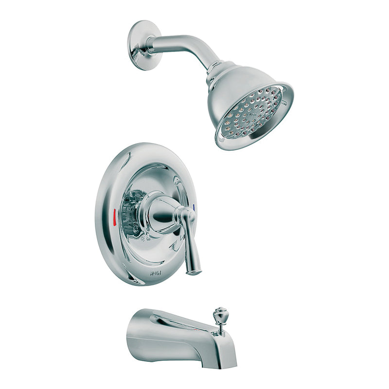 Moen Banbury Tub/Shower Faucet Standard Showerhead 1.75 gpm Showerhead Diverter Tub Spout 1-Handle