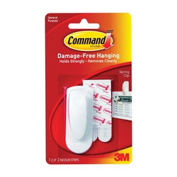 Command Spring Clip Plastic White