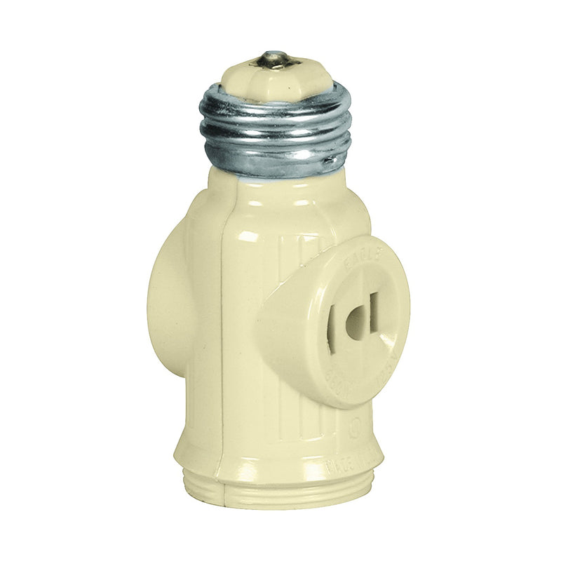 Eaton Wiring Devices Socket Adapter 660 W 2-Outlet Thermoplastic Ivory