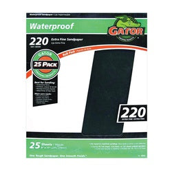 Gator Sanding Sheet 11 in L 9 in W 220 Grit Silicone Carbide Abrasive