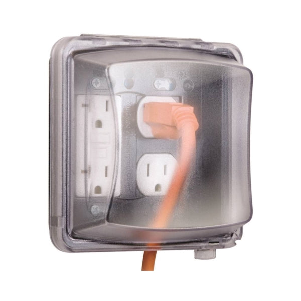 HUBBELL Cover 5-3/4 in L 5-1/2 in W Polycarbonate Clear