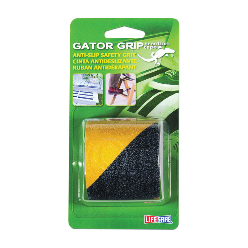 INCOM Gator Grip Safety Grit Tape 5 ft L 2 in W PVC Backing Black/Yellow
