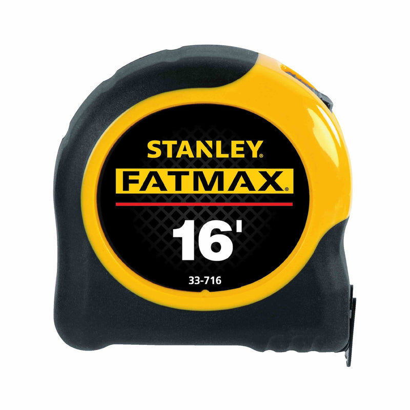 STANLEY Measuring Tape 16 ft L Blade 1-1/4 in W Blade Steel Blade ABS Case Black/Yellow Case