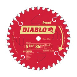 Diablo Circular Saw Blade 5 3/8 in Dia 0.393 in Arbor 36 Teeth Carbide Cutting Edge