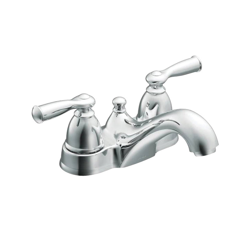 Moen Banbury Bathroom Faucet 1.2 gpm 2-Faucet Handle Metal Chrome Lever Handle Low-Arc Spout