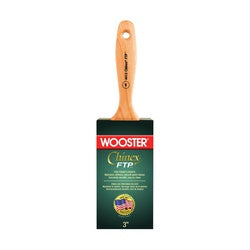 WOOSTER Paint Brush 3 in W 3 3/16 in L Bristle Synthetic Fabric Bristle Varnish Handle