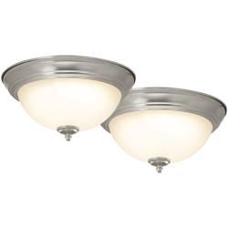 Boston Harbor 11" LED Twin Pack Flush Mount Ceiling Fixture LED Lamp Bronze Fixture