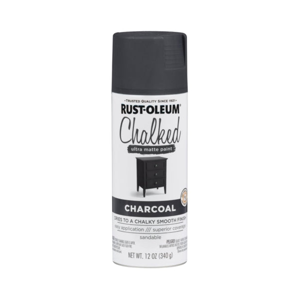 RUST OLEUM Ultra Matte Spray Paint Ultra Matte Charcoal 12 oz Aerosol Can