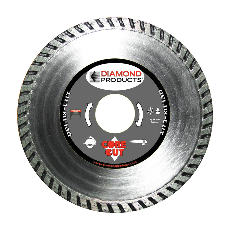 DIAMOND PRODUCTS Circular Turbo Blade 4 in Dia 7/8 in Arbor Diamond Cutting Edge