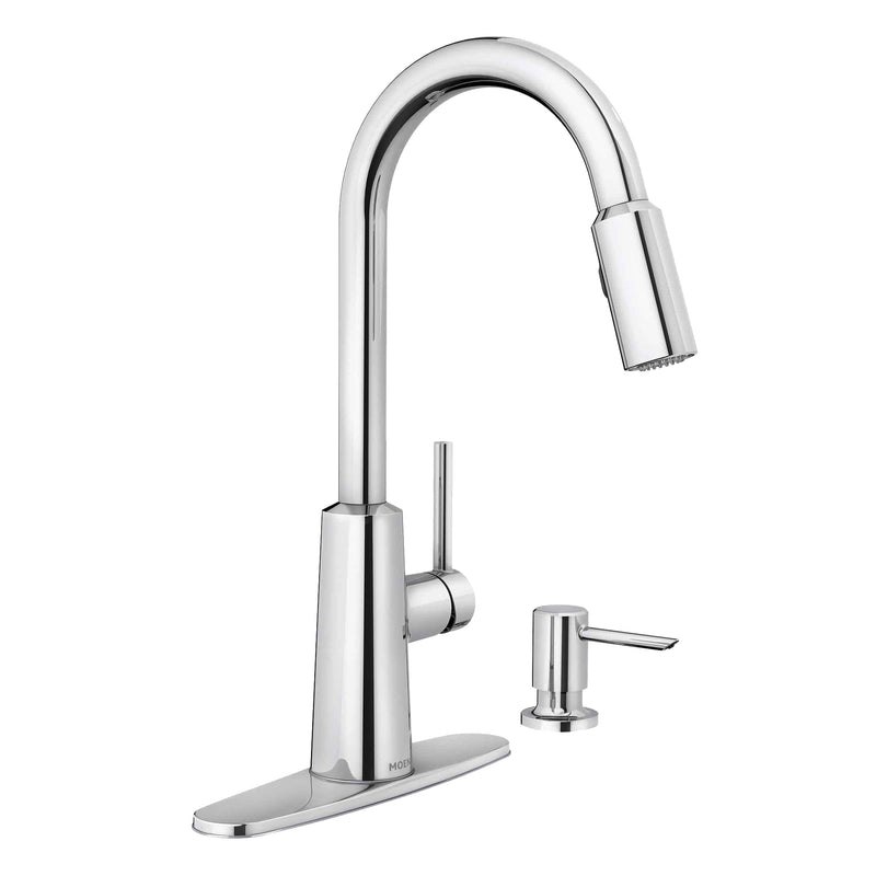 Moen Nori Kitchen Faucet 1.5 gpm 1-Faucet Handle Stainless Steel Stainless Steel Deck Mounting