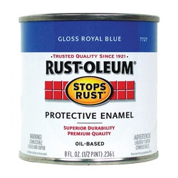 RUST OLEUM STOPS RUST Protective Enamel Gloss Royal Blue 0.5 pt Can