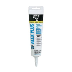 DAP ALEX PLUS Acrylic Latex Caulk with Silicone White  20 to 180 deg F 5.5 fl oz Squeeze Tube