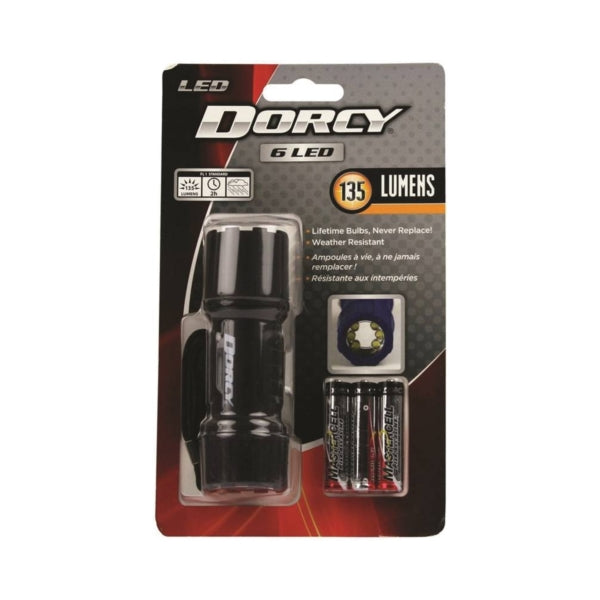 Dorcy Flashlight AAA Battery AAA Battery LED Lamp 135 Lumens 15.24 m Beam Distance 2 hr Run Time