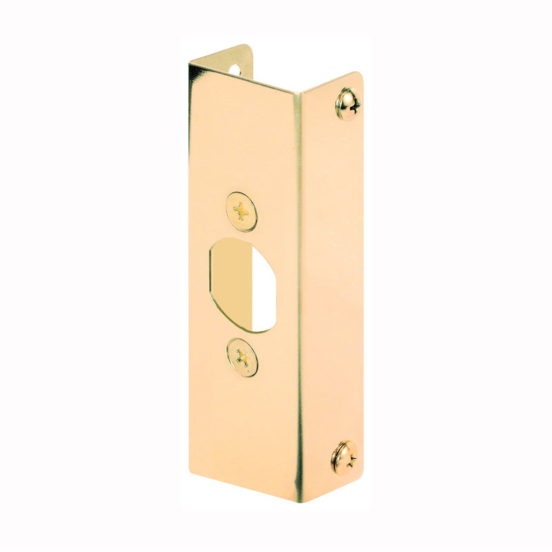 Prime-Line Door Edge Reinforcer 1-3/8 in Thick Door Brass Brass 4-1/2 in H 1 in W