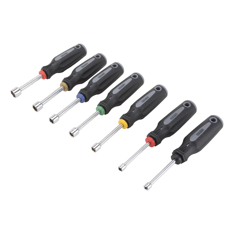 Vulcan Nut Driver Set Steel Chrome-Plated 7-Piece