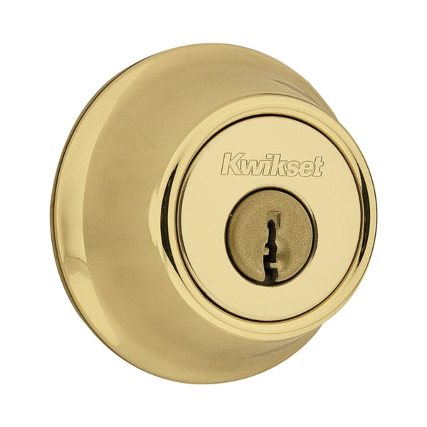 Kwikset Deadbolt Alike Key Steel Polished Brass 2-3/8 to 2-3/4 in Backset K Keyway