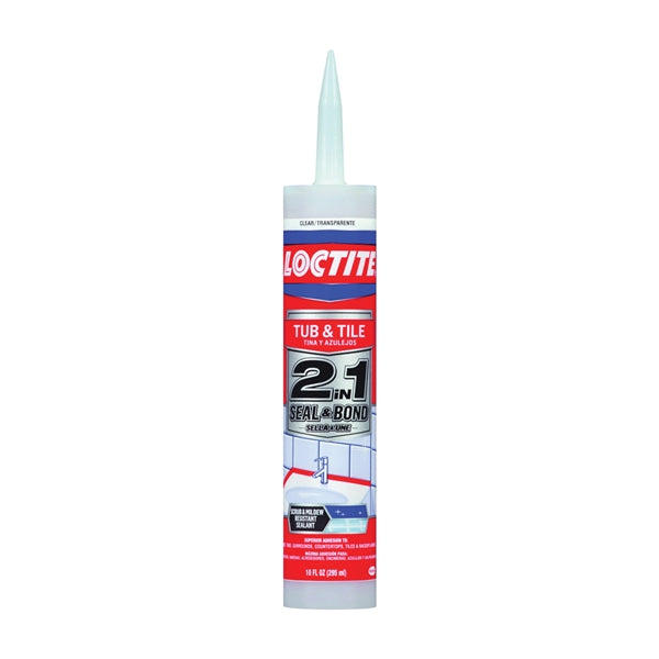 Loctite POLYSEAMSEAL Tub and Tile Adhesive Caulk Clear 20 to 170 deg F 10 oz Cartridge