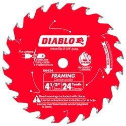 Diablo Saw Blade 4 1/2 in Dia 3/8 in Arbor 24 Teeth Applicable Materials: Wood