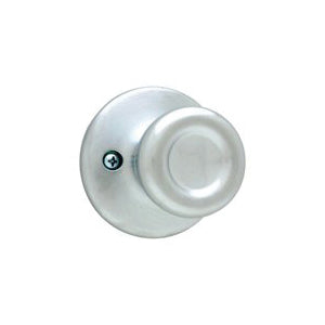 Kwikset Dummy Door Knob 1-7/8 in Dia Knob Satin Chrome