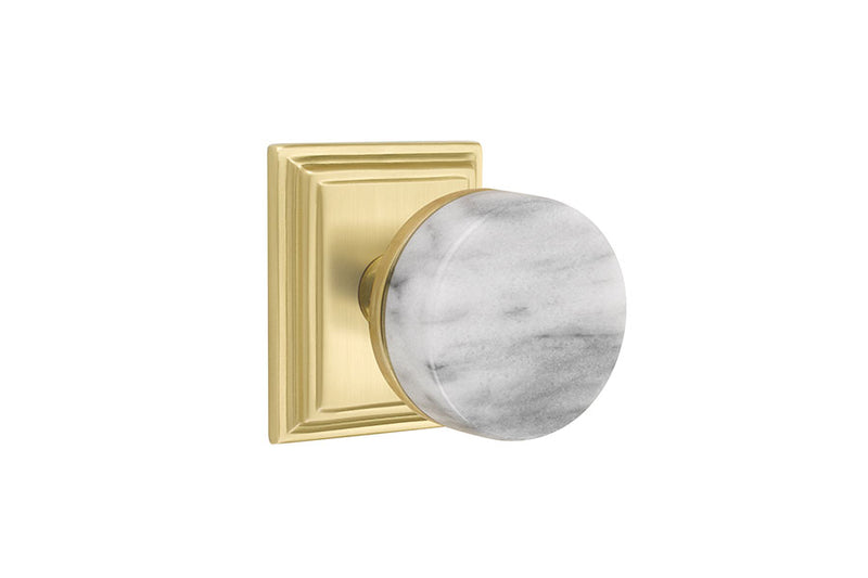 Emtek Select Conical White Marble Knob