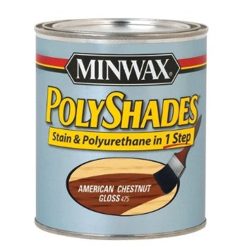 Minwax PolyShades Stain and Polyurethane Gloss American Chestnut 1 qt