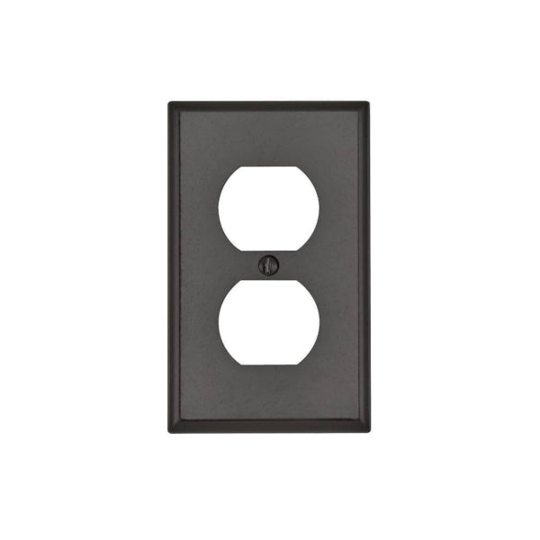 Leviton Duplex Receptacle Wallplate 4-1/2 in L 2-3/4 in W 1-Gang Thermoset Plastic Brown Smooth