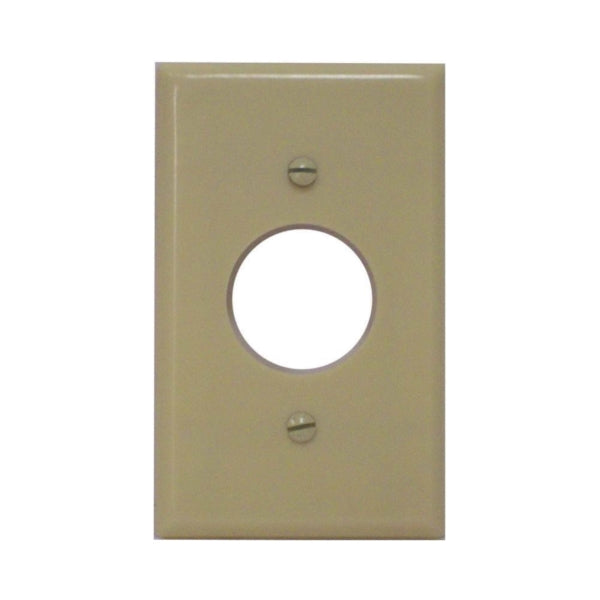 Leviton Single Receptacle Wallplate 4-1/2 in L 2-3/4 in W 1-Gang Thermoset Plastic Ivory Smooth