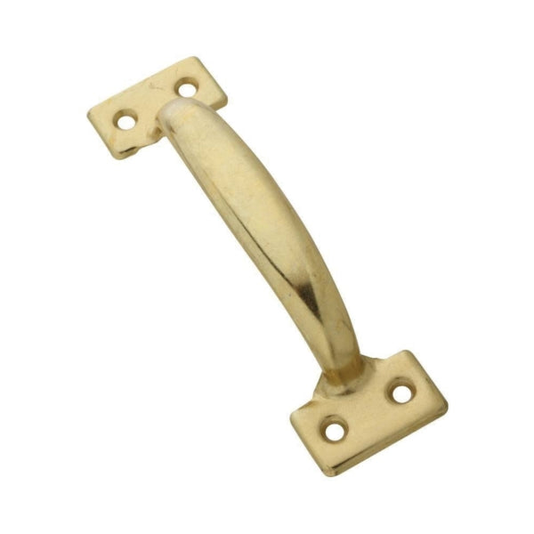 National Hardware Door Pull 1-3/4 in W 1.62 in D 6-1/2 in H Steel Brass