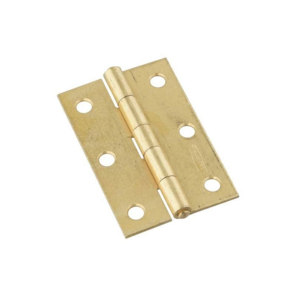 National Hardware Utility Hinge 3 in W Frame Leaf 0.065 in Thick Frame Leaf Brass/Cold Rolled Steel