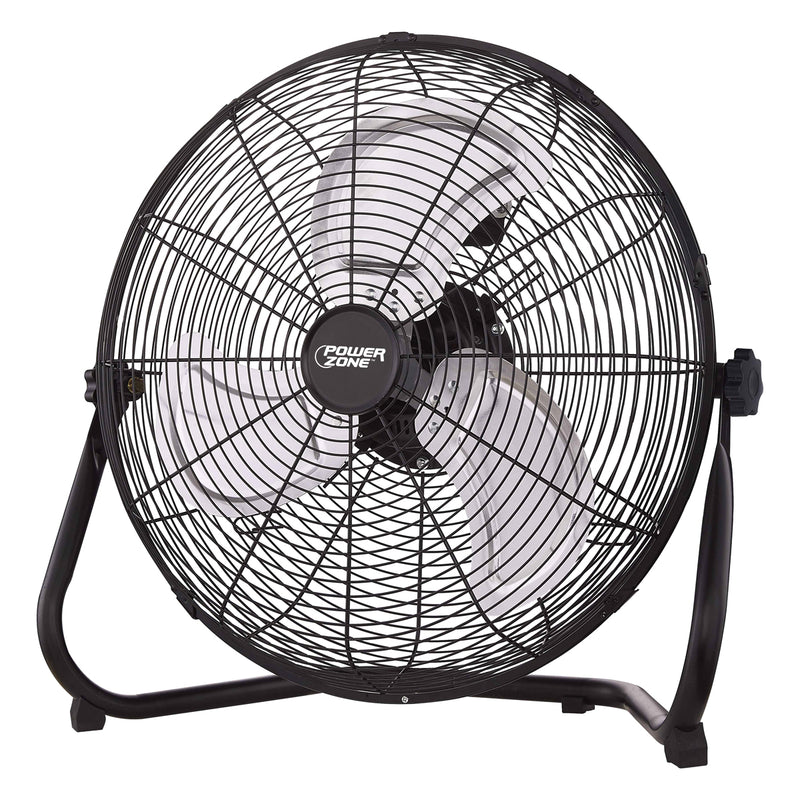 PowerZone Floor Fan 120 VAC 18 in Dia Blade 3-Blade 3-Speed 3 Speed 360 deg Rotating Black