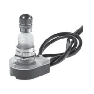 SELECTA Rotary Switch 1.5/3 A 125/250 VAC 1-Position SPST Wire Lead Terminal Round Knob Actuator