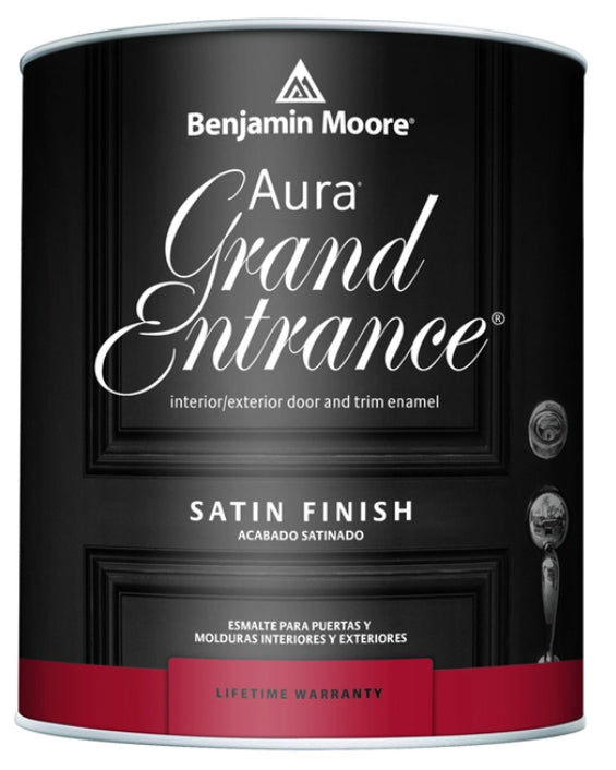 Benjamin Moore Aura Grand Entrance Door and Trim Enamel Satin Medium Base 1 qt